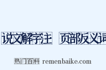 说文解字注·页部反义词是什么意思的图片